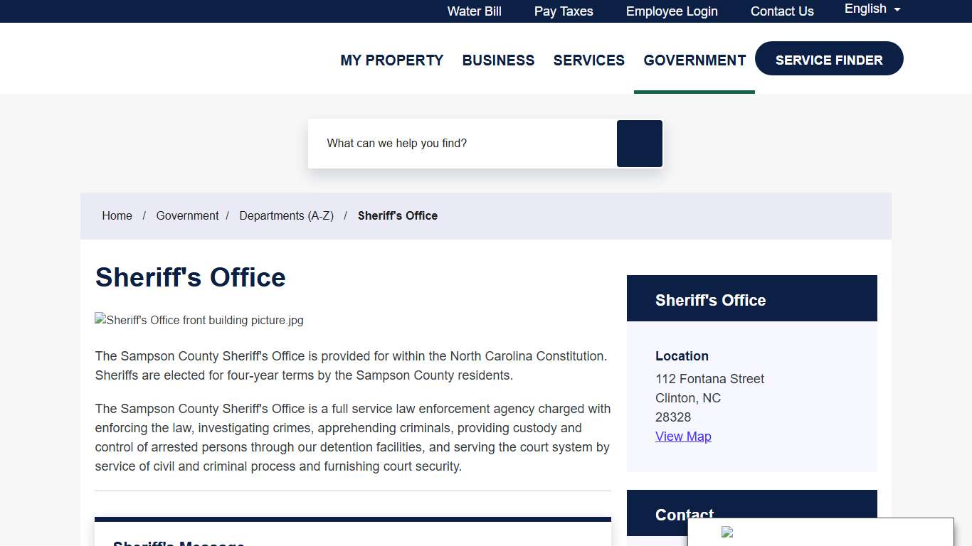 Sheriff's Office - Sampson County Government